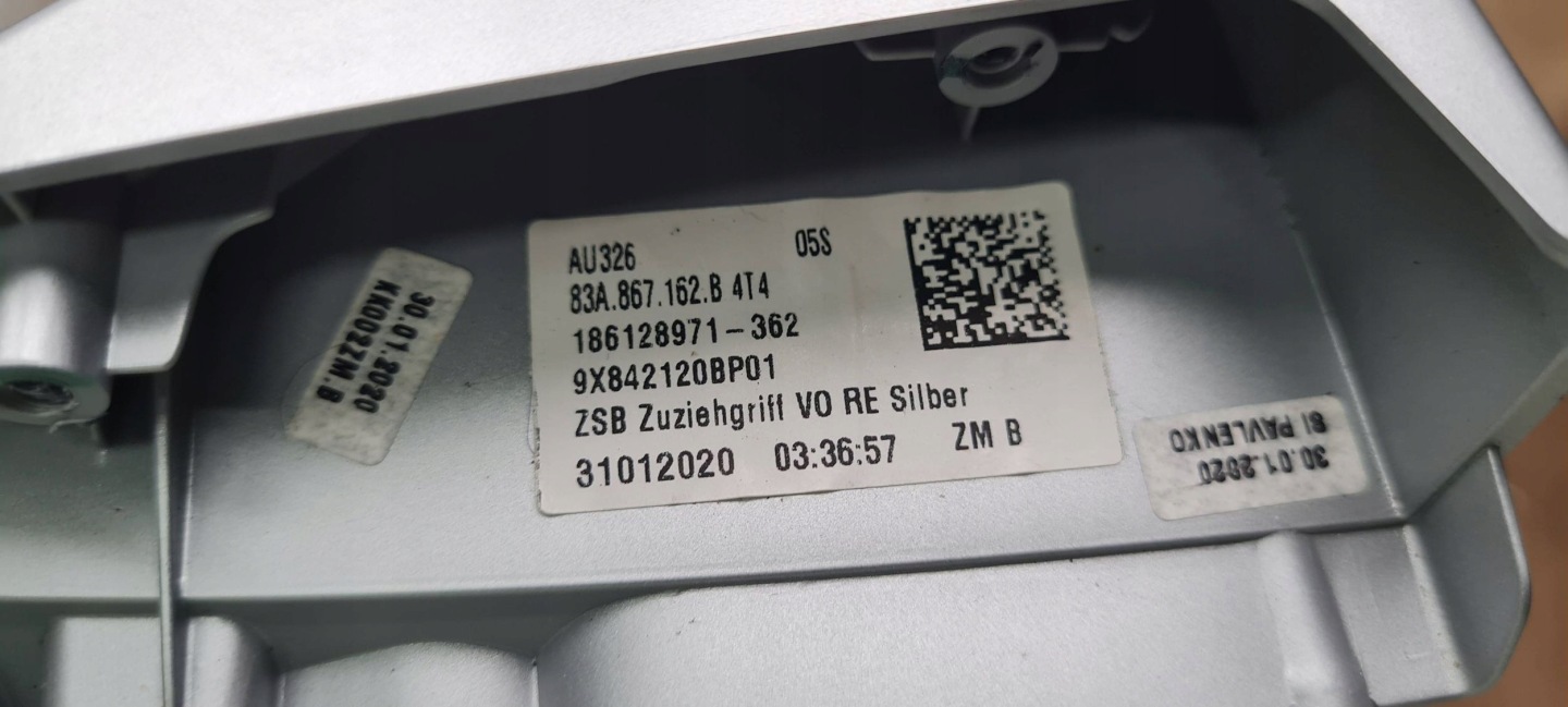 Q3 83A handle armrest door right right front EU 83A867162B