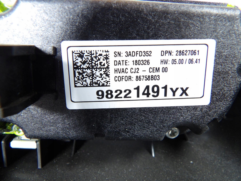 PANEL klími klimatizaci OPEL CROSSLAND X 17
