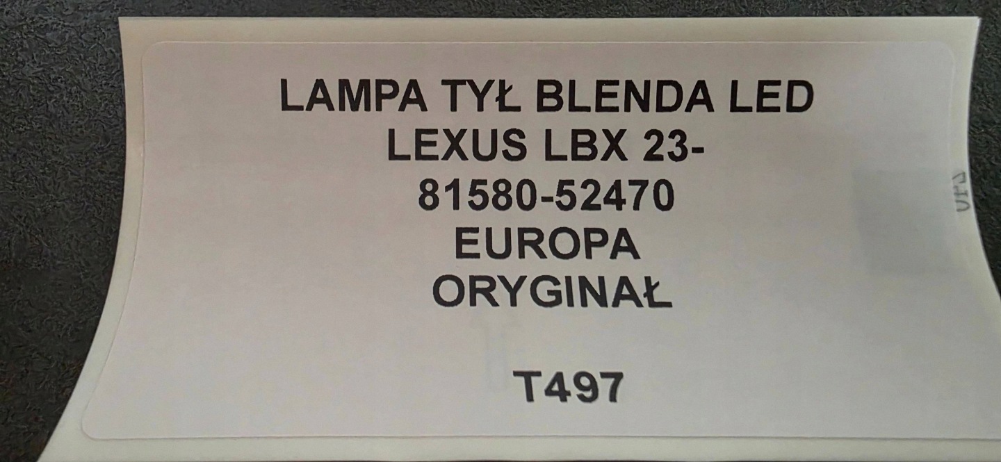 light cap LED rear part LEXUS LBX 23- original 81580-52470