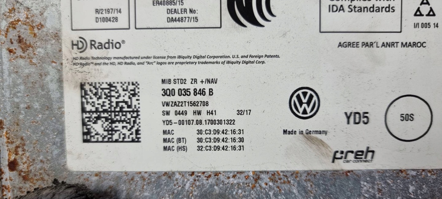 CZYTNIK der Navigation VOLKSWAGEN PASSAT B8