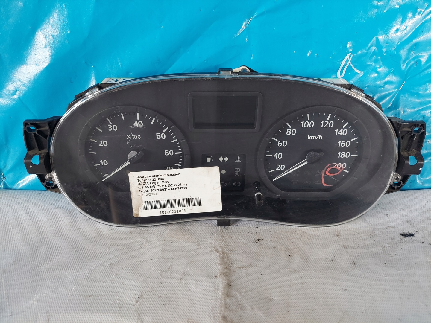 dials clock DACIA LOGAN 1.4 MCV P248107336R