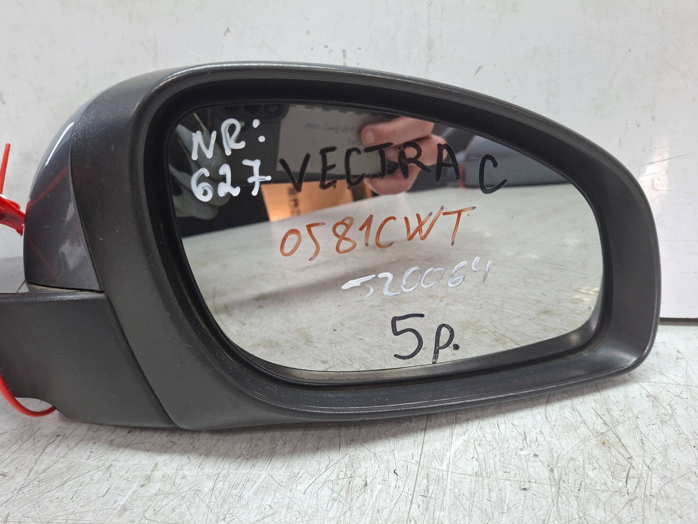 mirror right 5 vertical 24436147 OPEL VECTRA C 2002