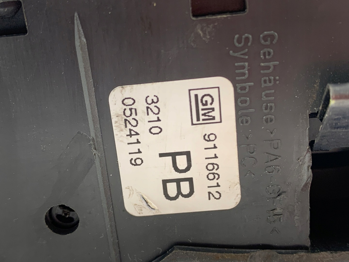 OPEL VECTRA C SIGNUM light switch 9116612