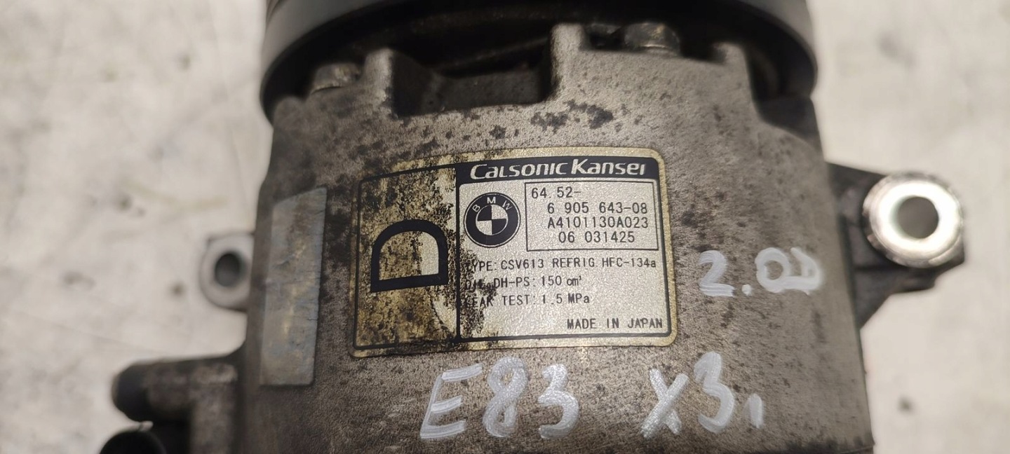 compressor of the air conditioning compressor; BMW E83 X3 2,0D