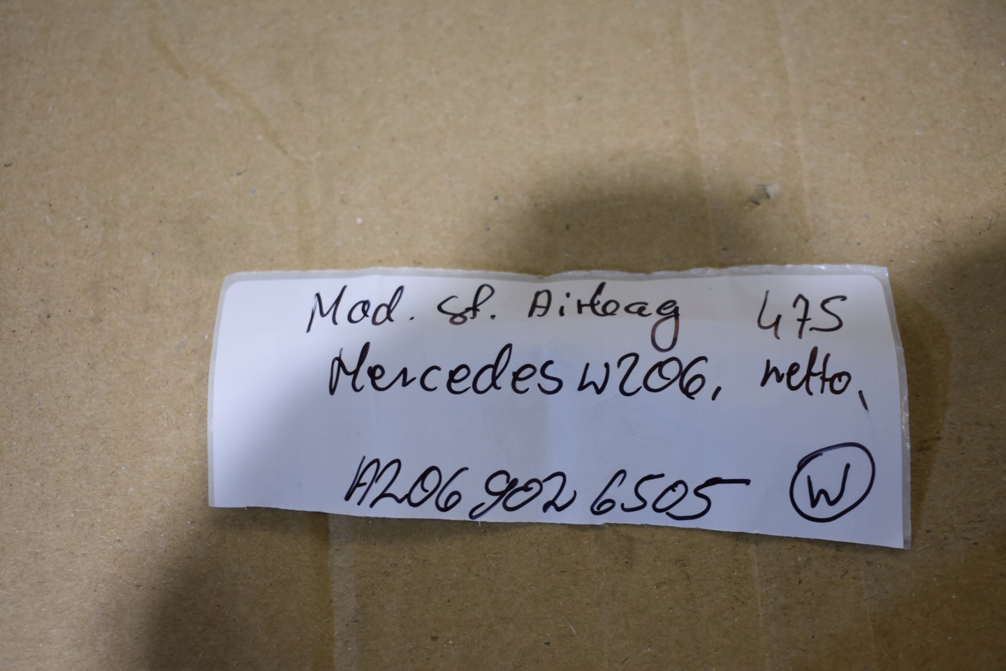 IDEALNY module control unit airbag MERCEDES W206 1