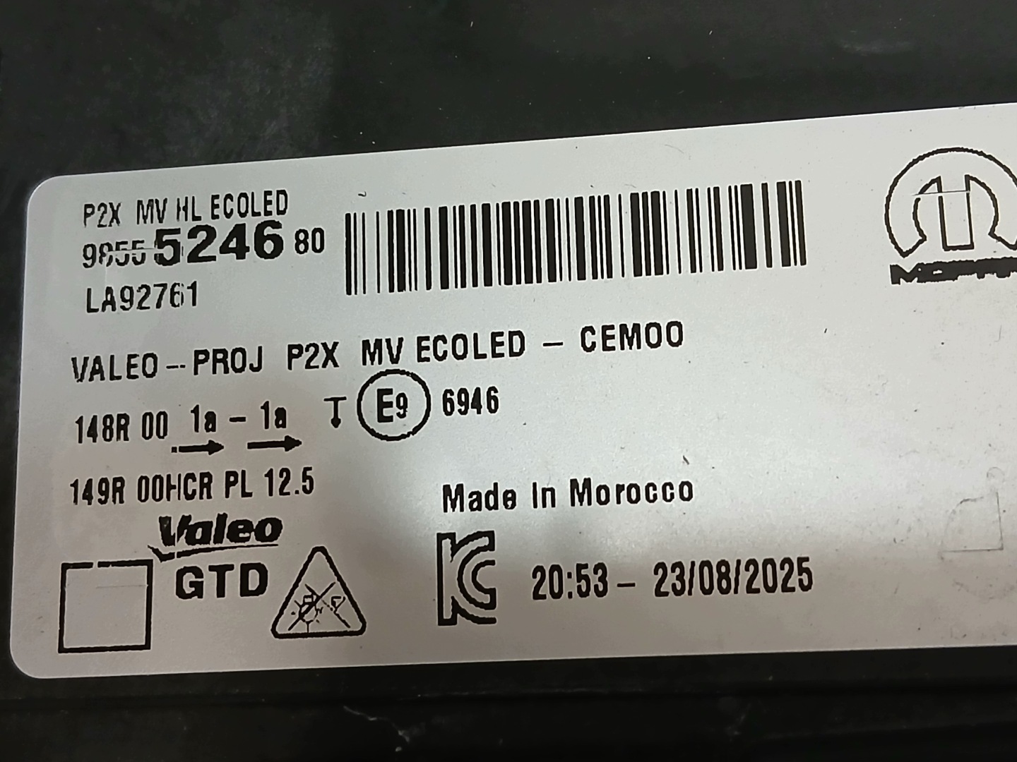 light front left PEUGEOT 208 II 2 19- FULL LED 9855524680