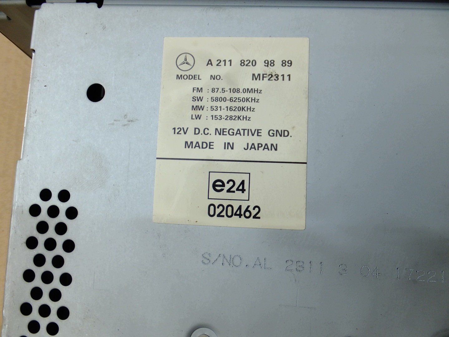 radio cd mercedes w211 A2118209889