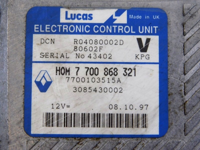 control unit of the engine LUCAS VOLVO S40 7 700 868 321