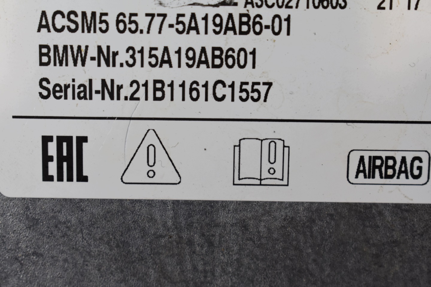 IDEALNY module control unit airbag BMW X7 G07 G05 G06 1