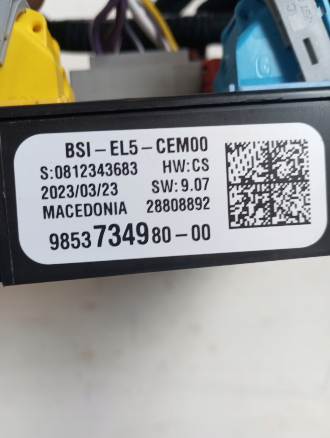 compartment BSI FIAT DOBLO 9853734980