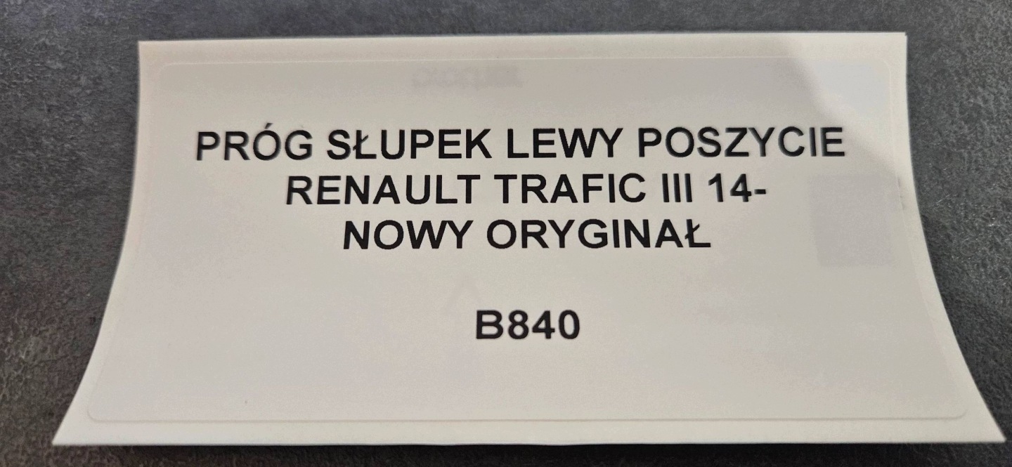 threshold pillar left side RENAULT TRAFIC III 14- new original