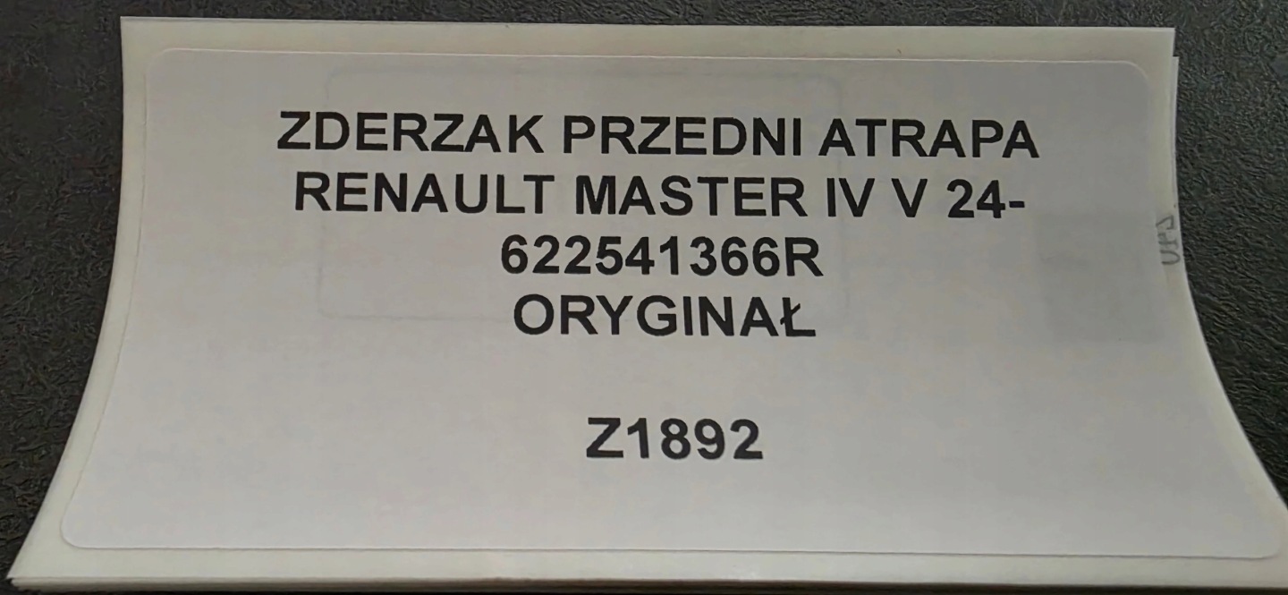 front bumper grille RENAULT MASTER IV V 24- original 622541366R