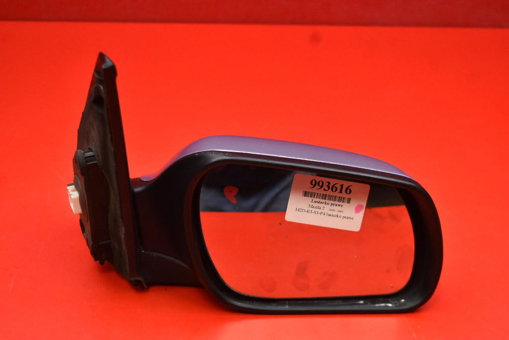 mirror right silver EU 014202 MAZDA 2 II DY 03-05 5 PIN