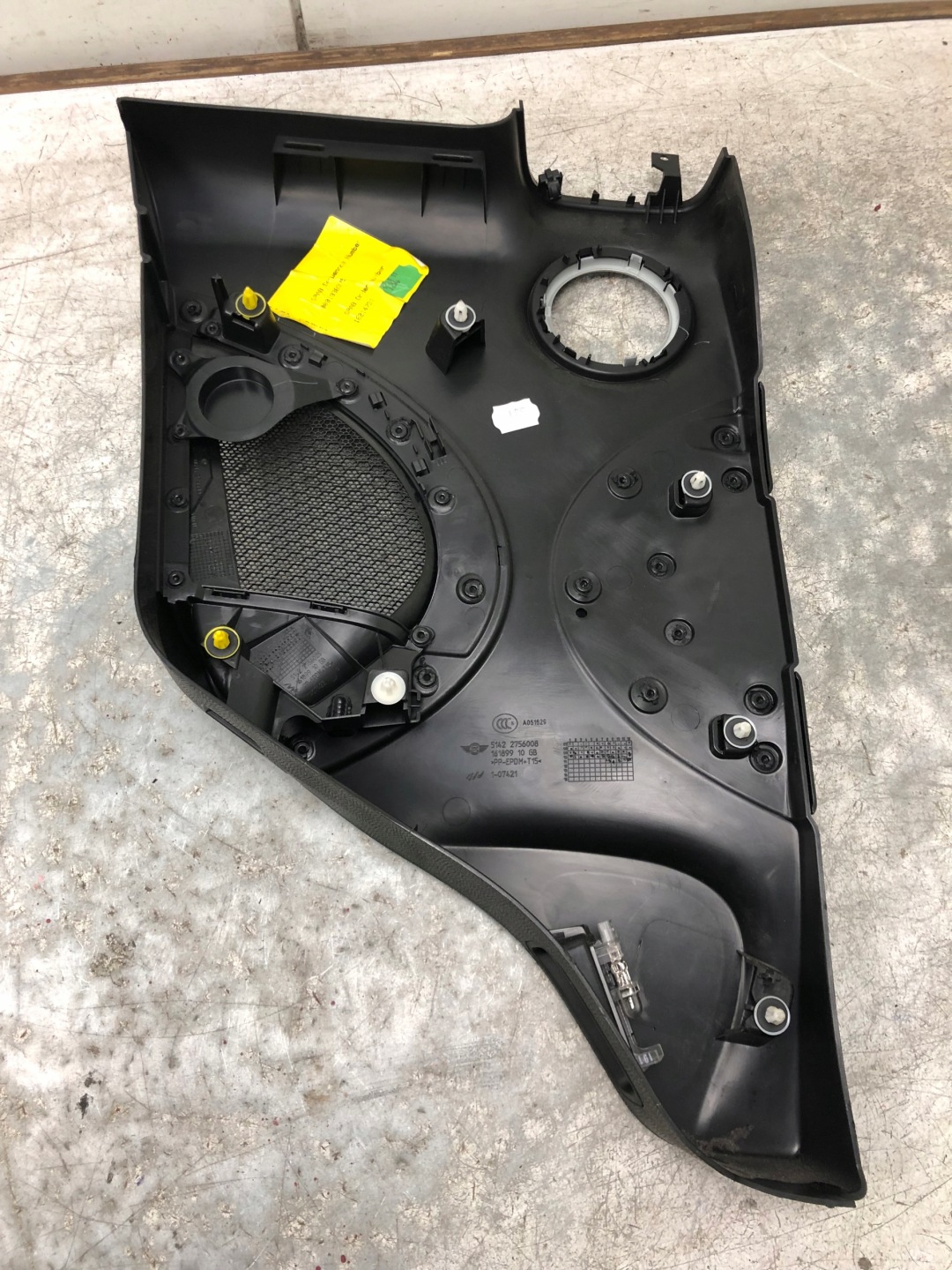 boot upholstery right rear part MINI R55 2756008