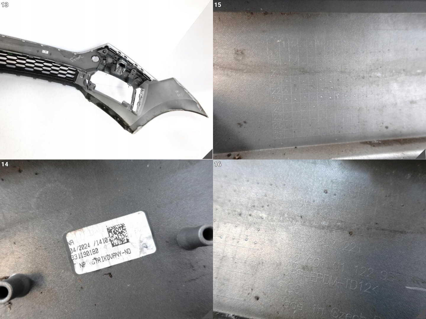SKODA SCALA 657 19-23 bumper BUMPER + grid front 657807221