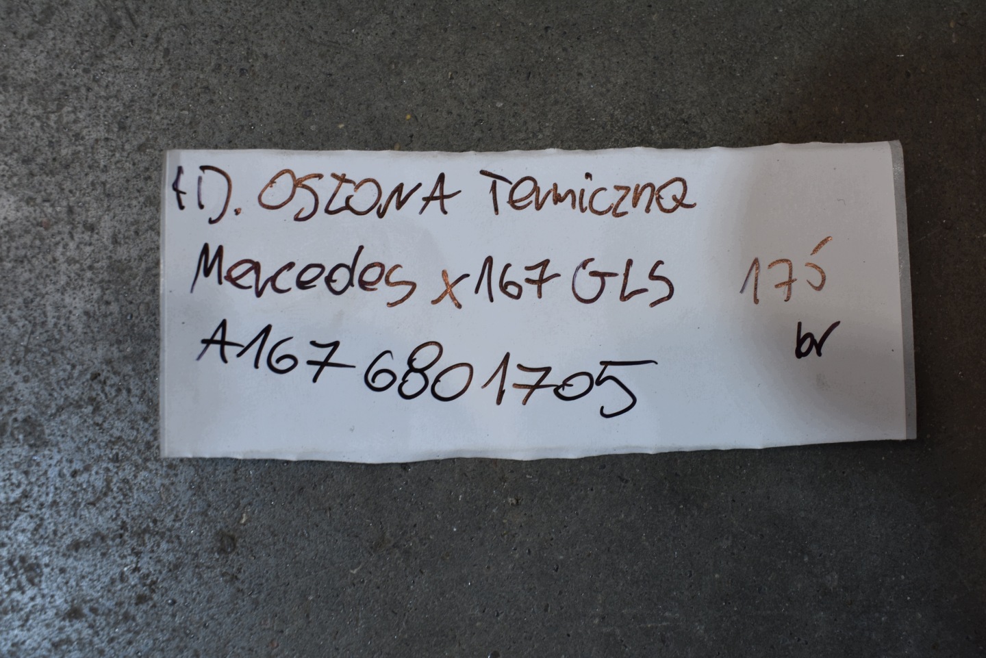 IDEALNA Blende Abdeckung TERMICZNA MERCEDES X167 GLS 1