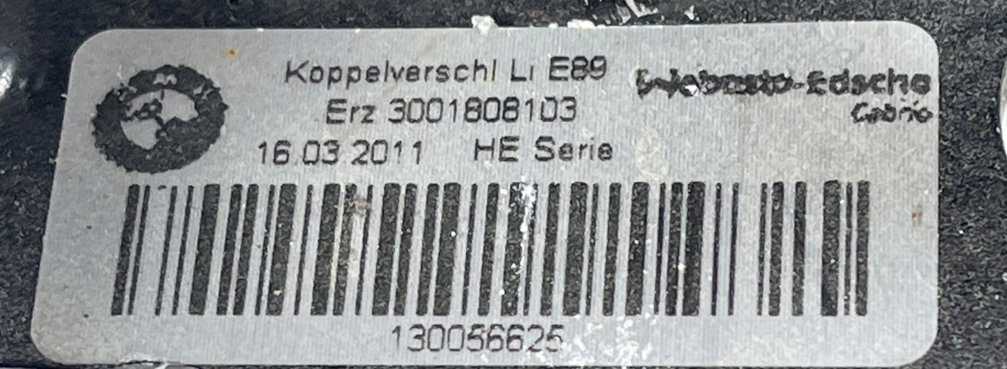 BMW Z4 E89 ZWIAS roofs left 3001808103