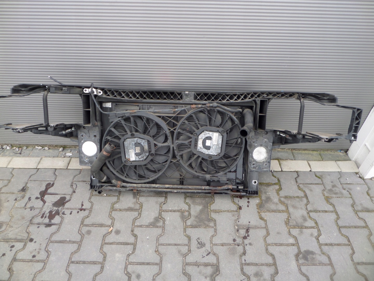 AUDI A8 D3 LIFT 6.0 W12 support panel for radiators pillar iron radiator KOMPLET