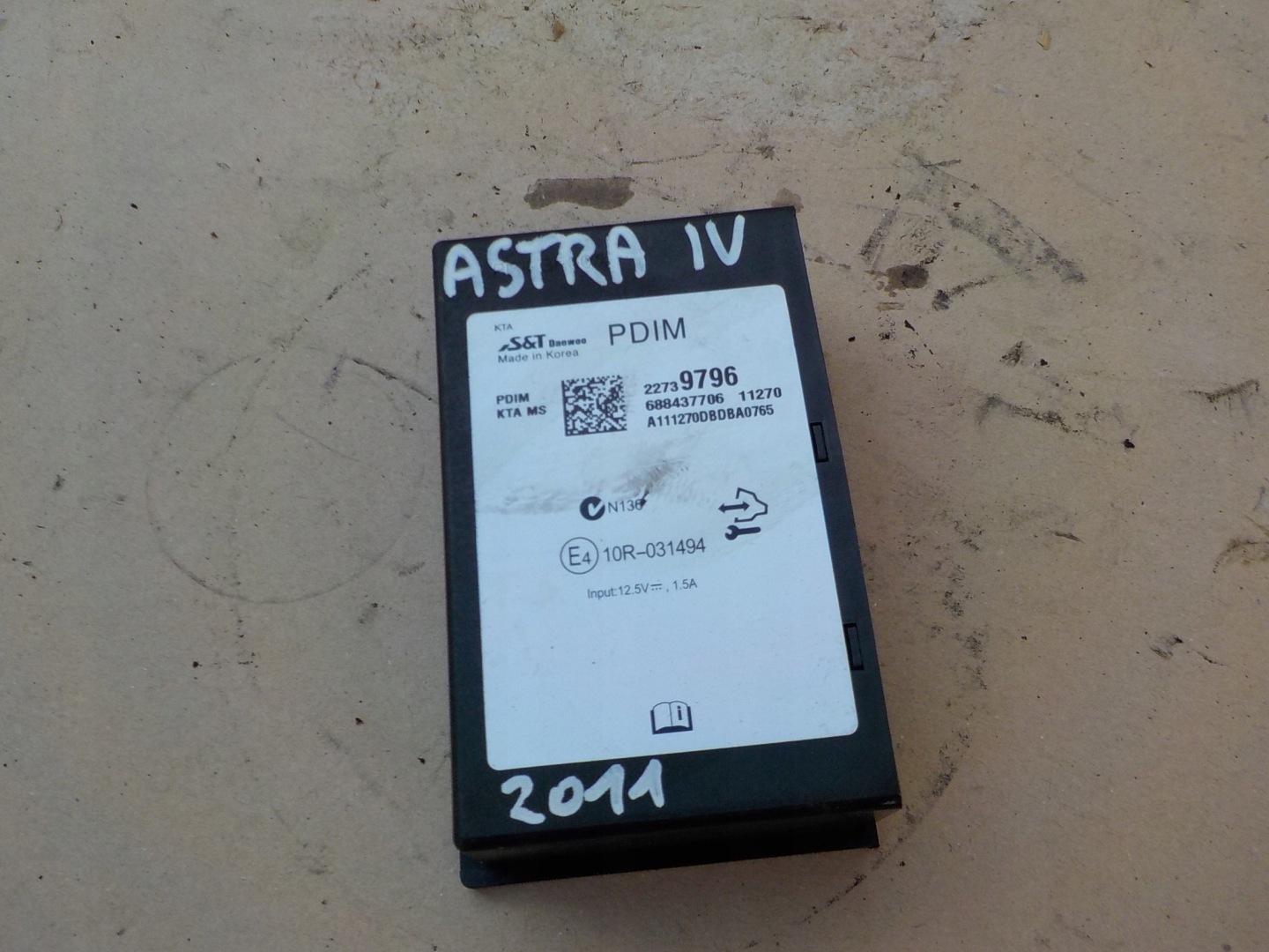 control unit module PDIM opel astra IV J 688437706