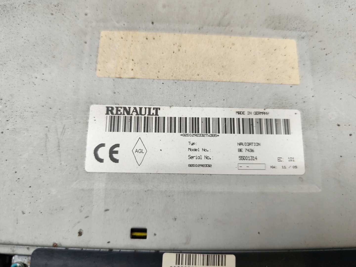 RADIO CD RENAULT LAGUNA II 2 LIFT (2005-2007) BE7436