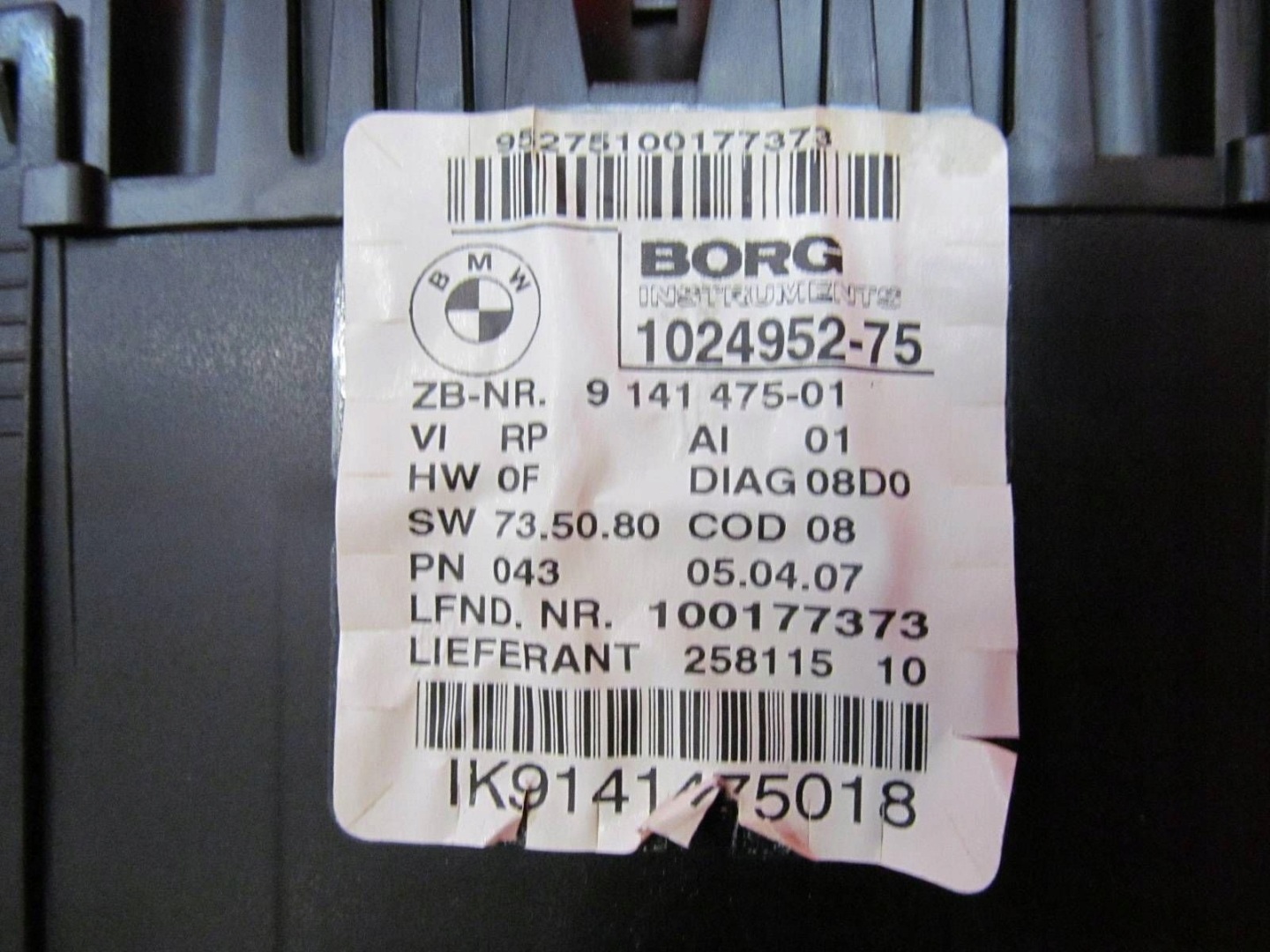 BMW 1 and E87 2.0 D N47D20C E81 E82 E88 dials dials EUROPA 1024952 9141475