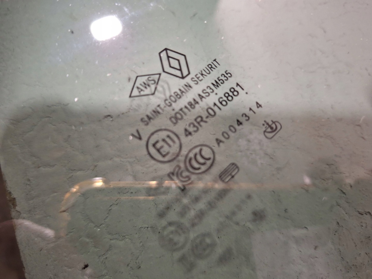 window door right rear part 43R-016881 RENAULT ARKANA