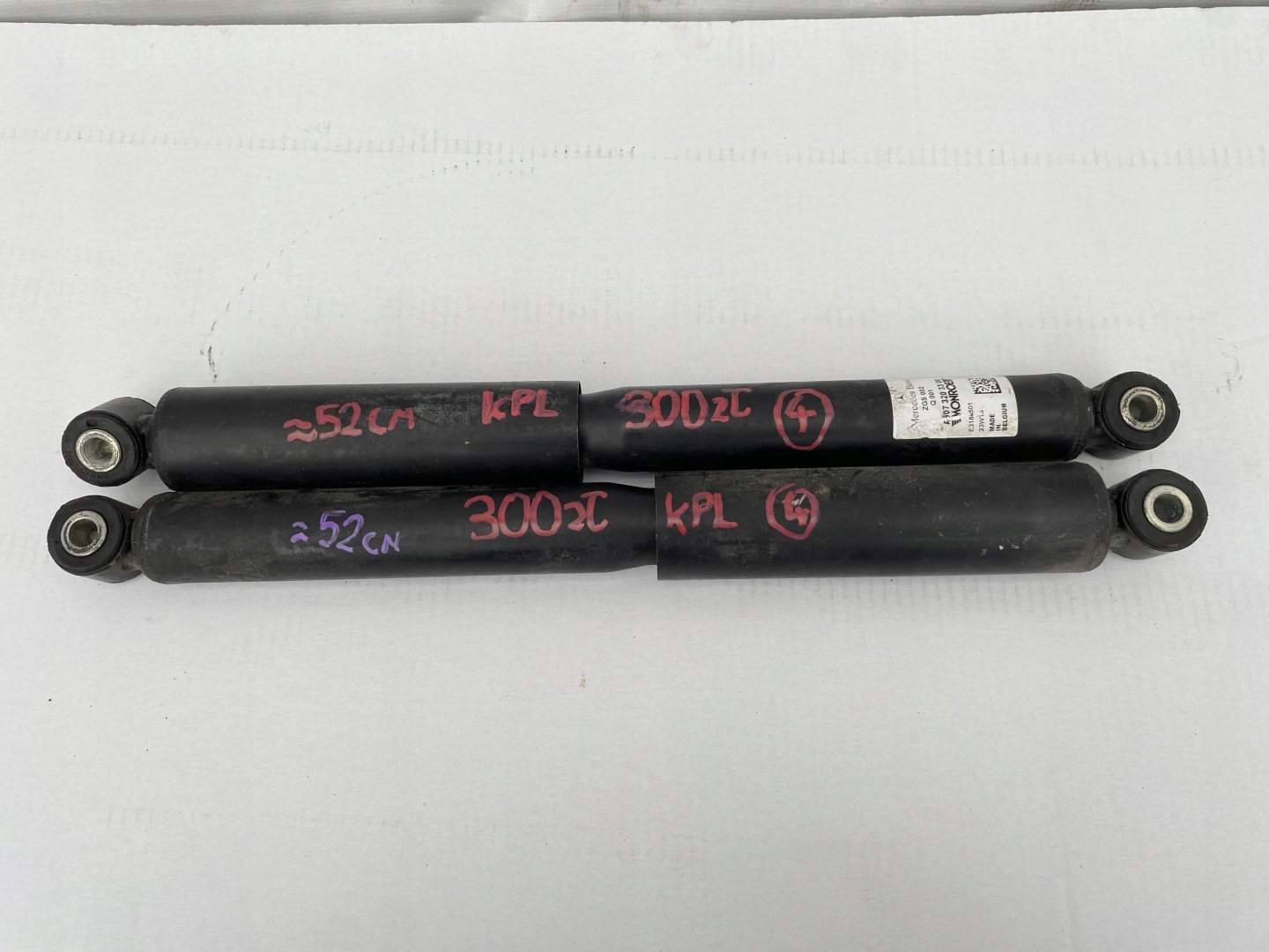 SPRINTER 907 906 16- shock absorbers rear part rear. KOMPLET ORYGINALNE 52cm 2 SZTK