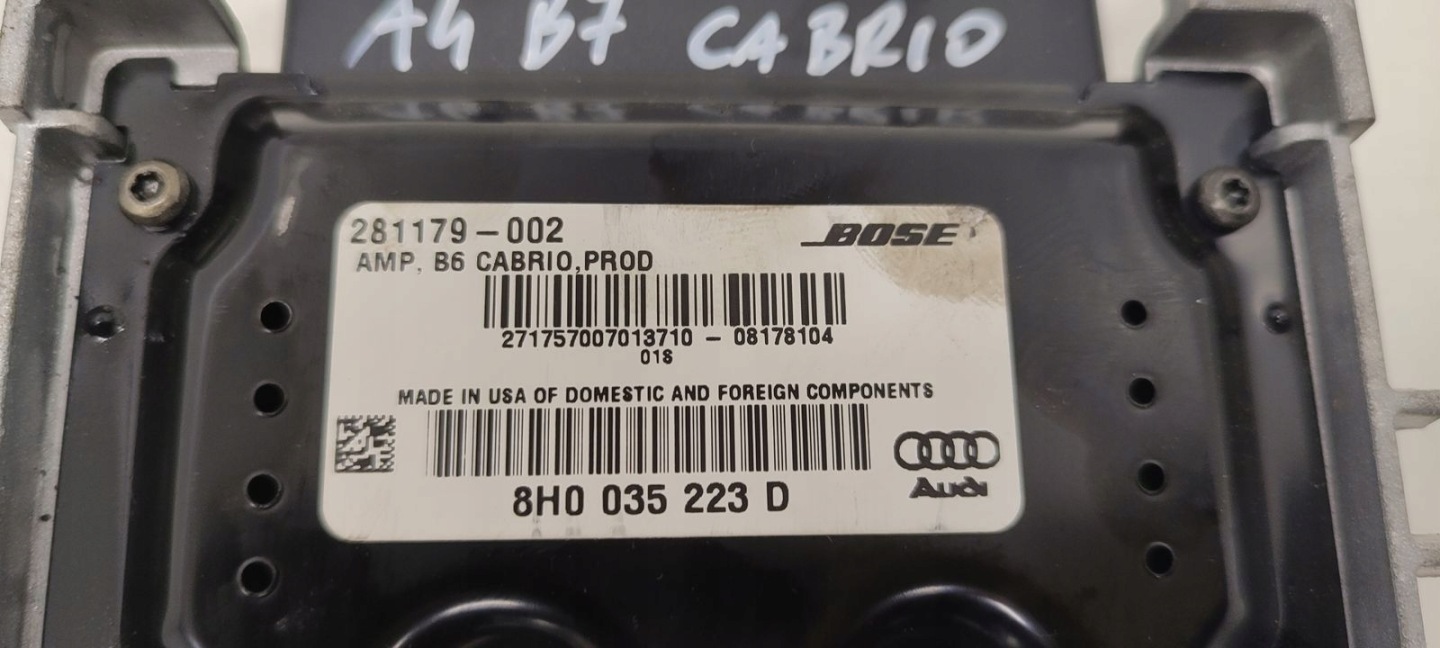 amplifier Audi A4 B7 Cabrio 2,0 TDI