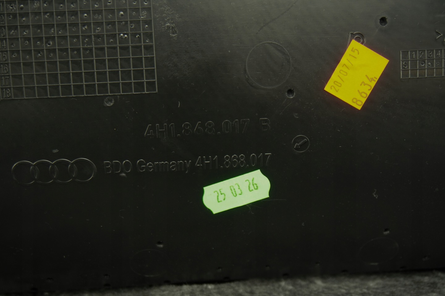 upholstery side door front left Audi Exclusive Audi A8 4H 4H1868017