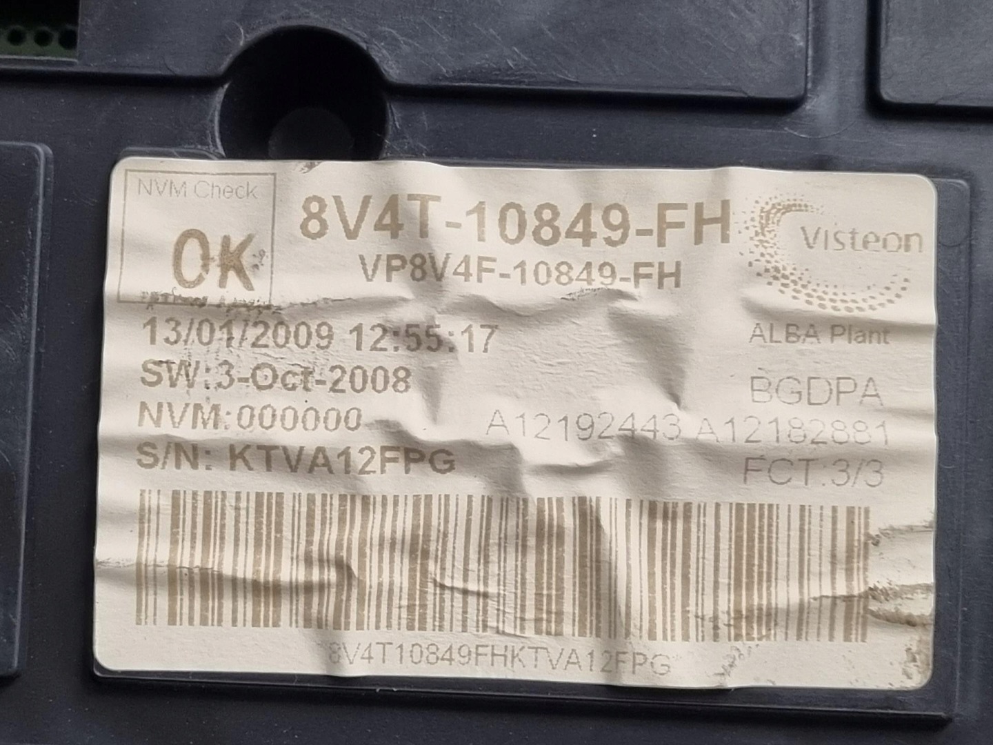 dials Ford Focus 2 facelift 2009 8V4T-10849-FH