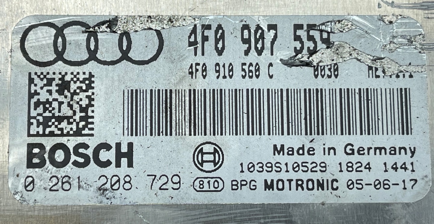 AUDI A6 C6 4.2 Centralina computer ECU 4F0910559 4F0910560C 0281208729