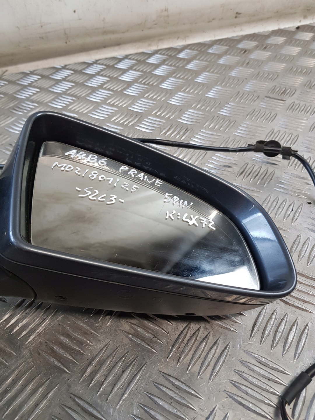 mirror right 5PIN AUDI A4 B6 K: LX7Z EUROPA