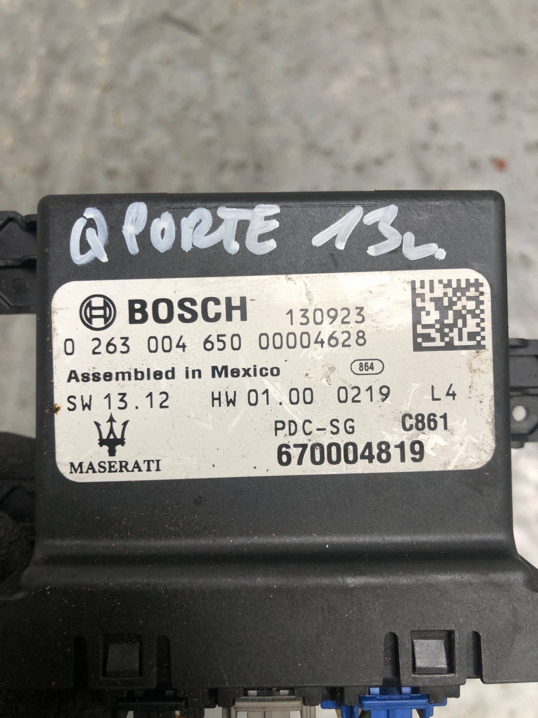 module control unit PDC MASERATI QUATTROPORTE VI 670004819