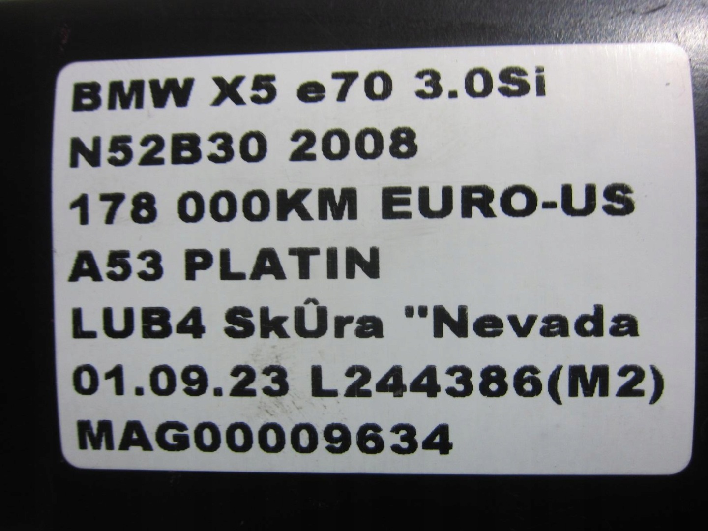 BMW E70 X5 příčka výztuha stěny předek 7158437