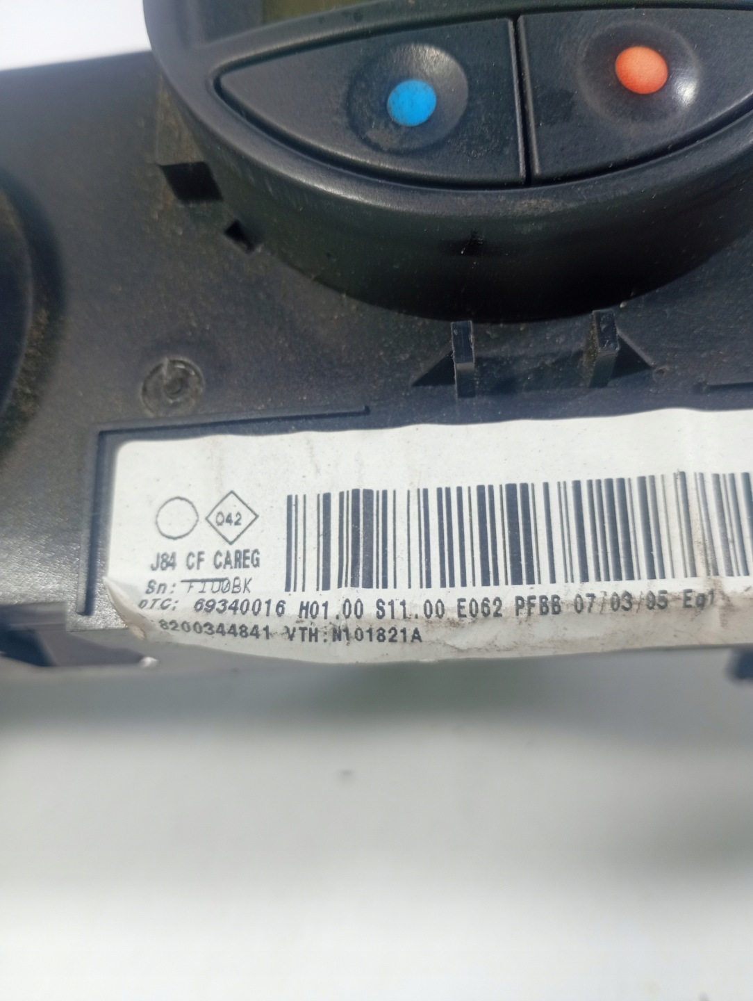 RENAULT SCENIC II 2 03-09 Interrupteur Bouton Unite commande clima 96340016