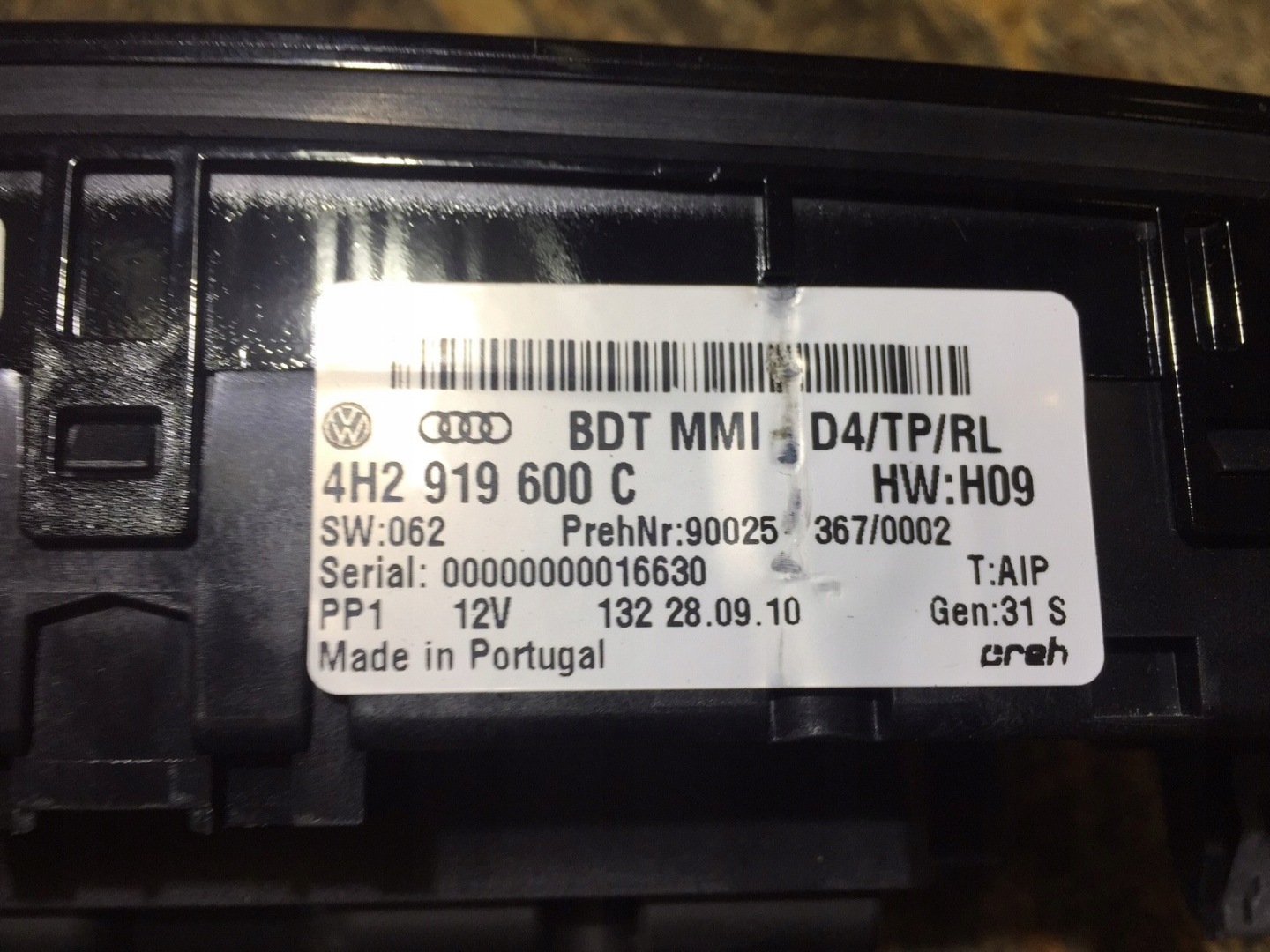 AUDI A8 D4 Bedienteil RADIA MMI 4H2919600C UK