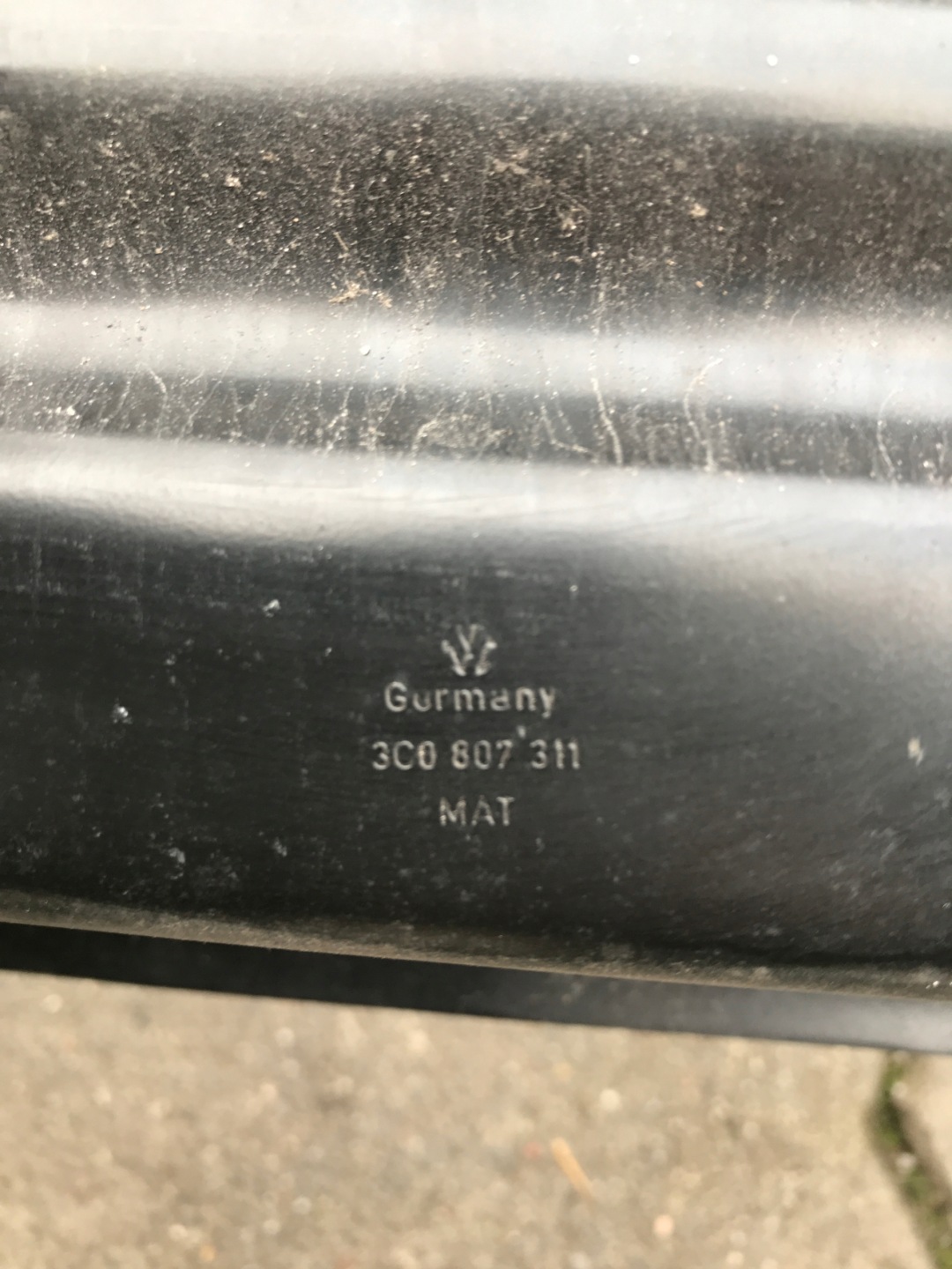bumper support rear part rear VW PASSAT B7 3C0807311
