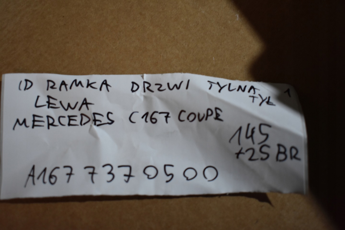 IDEALNA frame door rear rear part left MERCEDES C167 COUPE 1