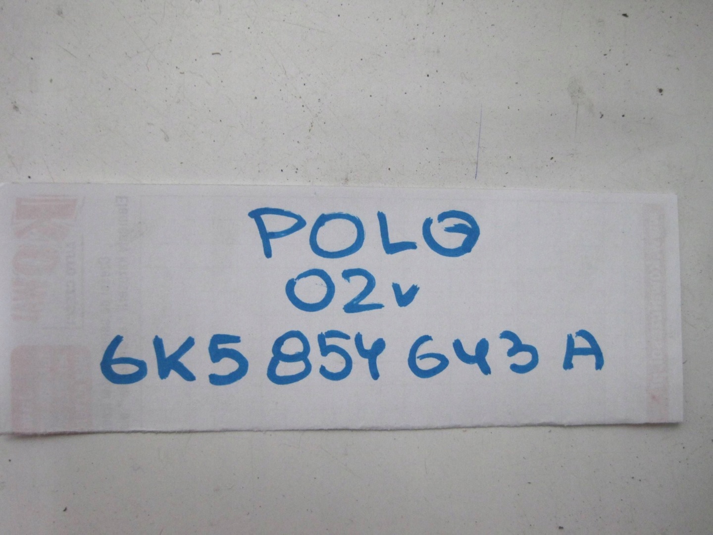 grille radiator grill front VOLKSWAGEN POLO 6K5854643A