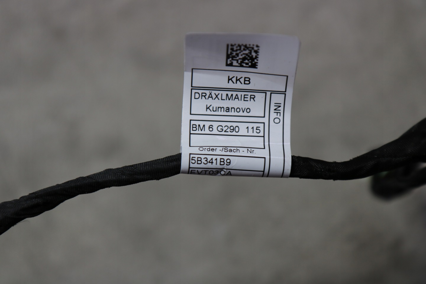 BMW 5 G60 cablaggio cablaggio PRZEWODOW PDC Paraurti posteriore posteriore 5B341B9
