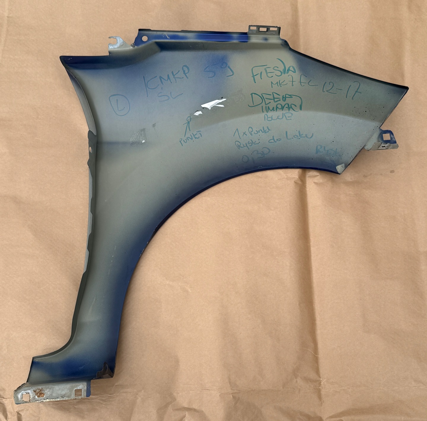 FORD FIESTA MK7 LIFT 2012-2017 fender left front DEEP IMPACT BLUE