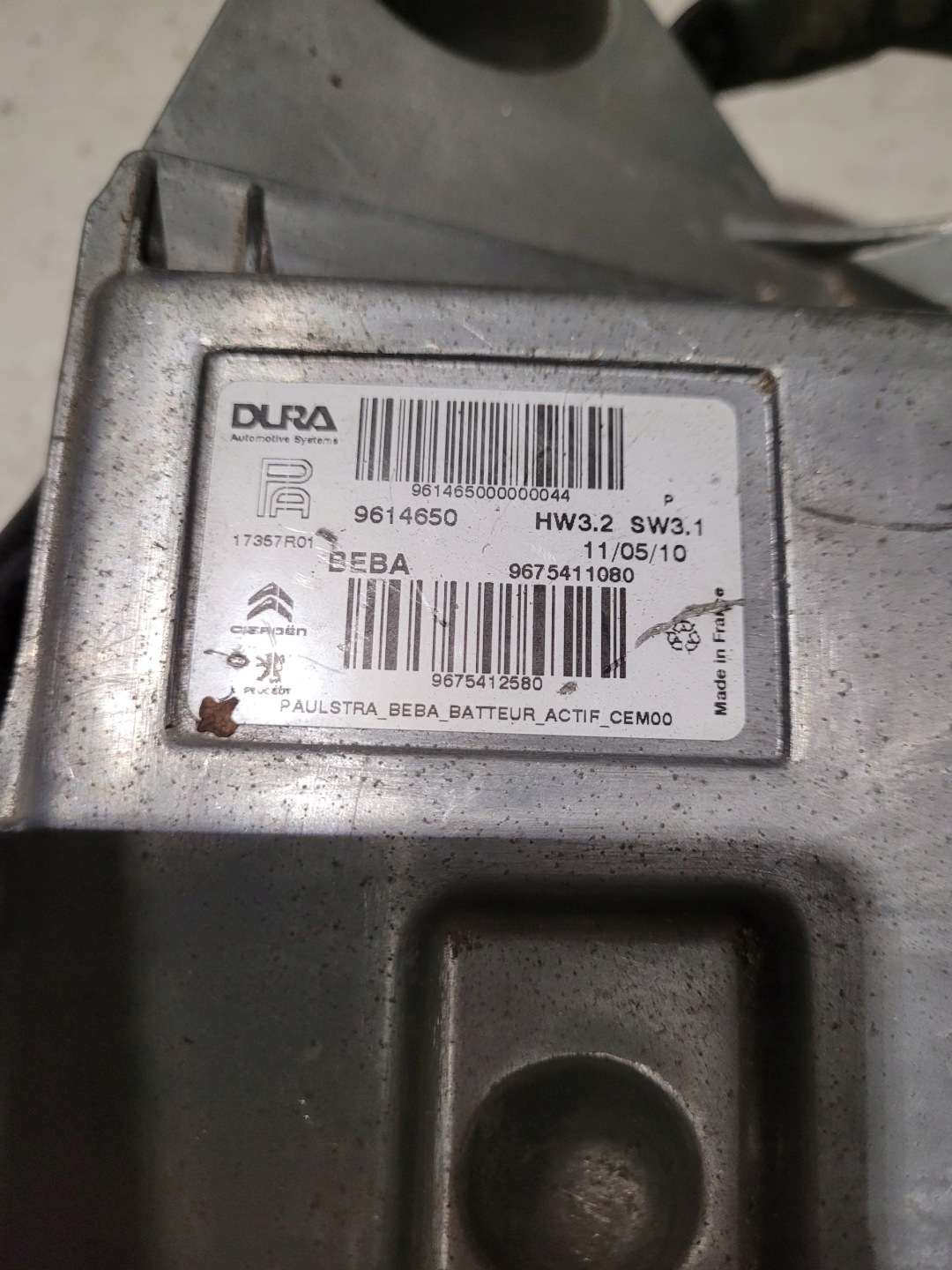 control unit springing PSA 9675411080 DURA