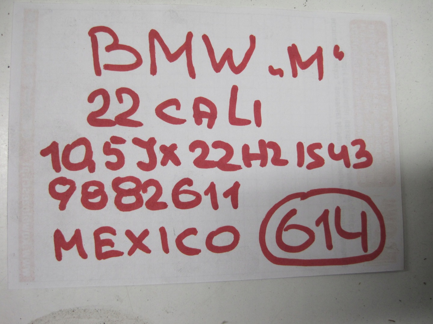 disk BMW X5 X6 G05 G06 M R22 9882611 NR 614
