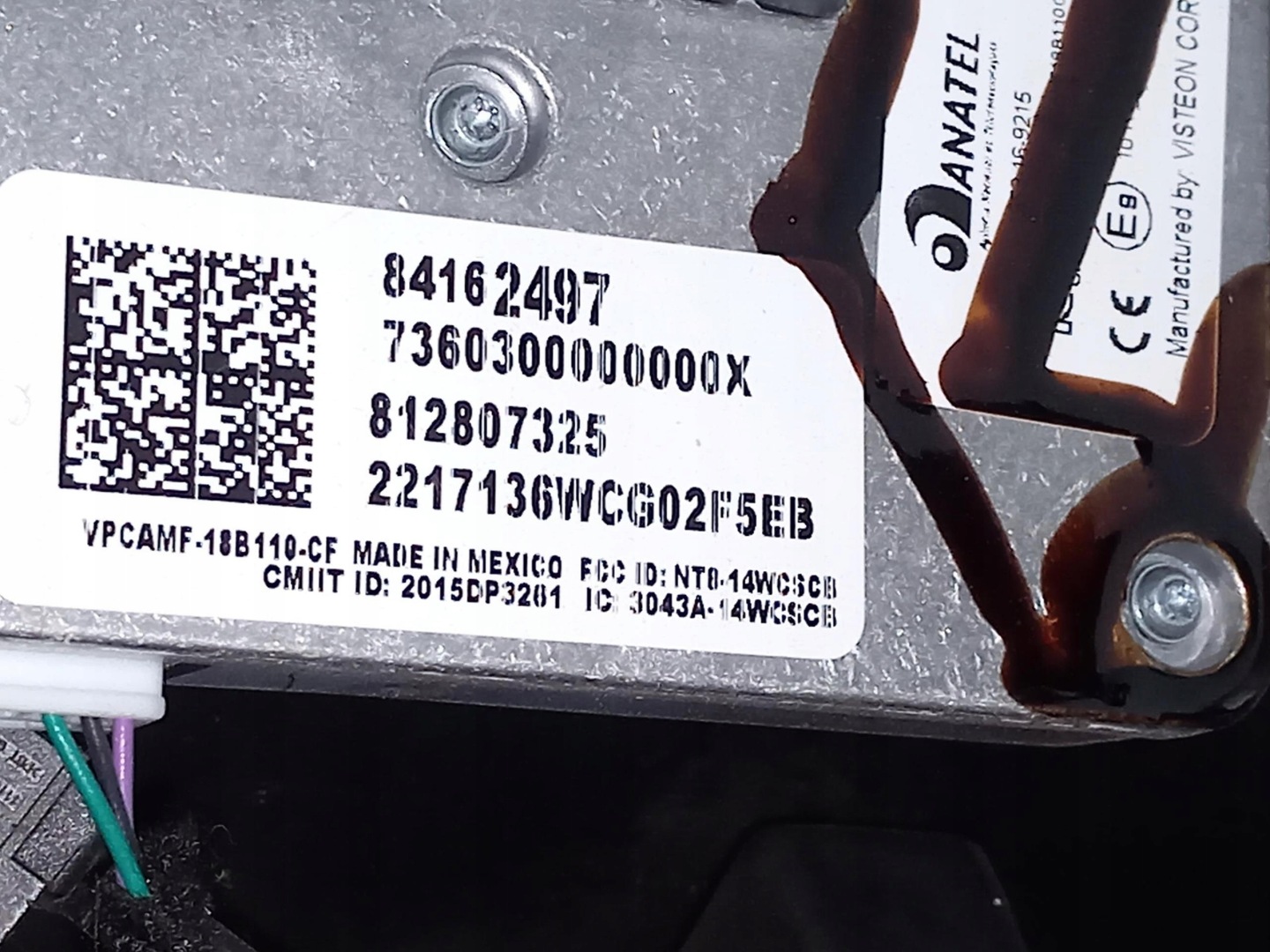 TUNEL central armrest CHEVROLER CAMARO SS 84162497