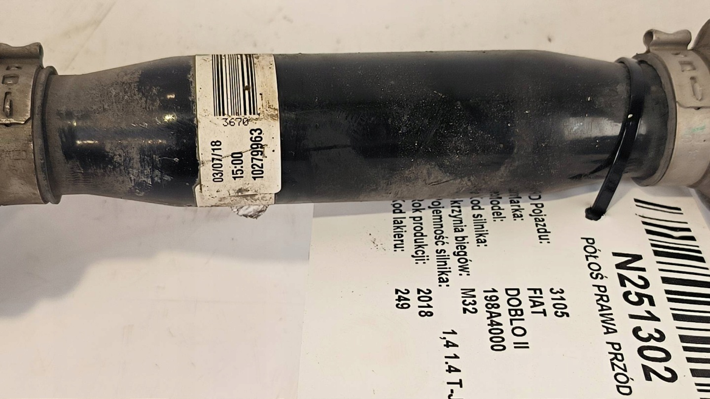semi-axis right front FIAT DOBLO II