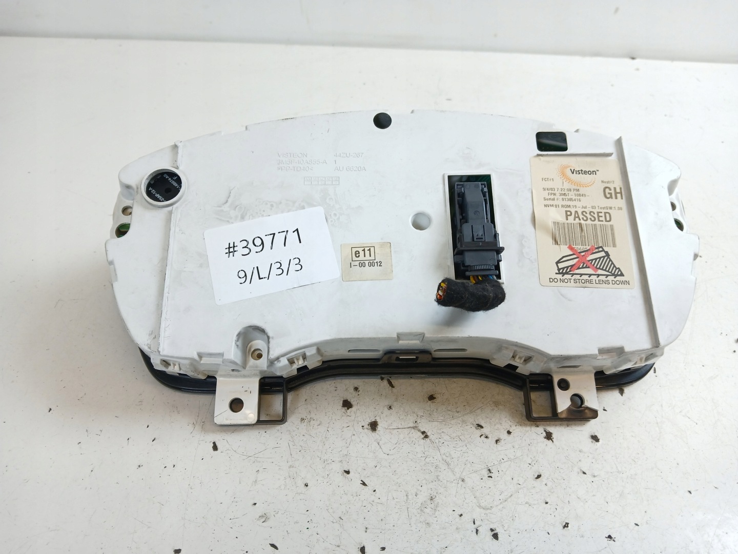 FORD FOCUS C MAX 2.0 TDCI Instruments tachymètre compte tours Horloge montre tableau bord 3M5T10849GH