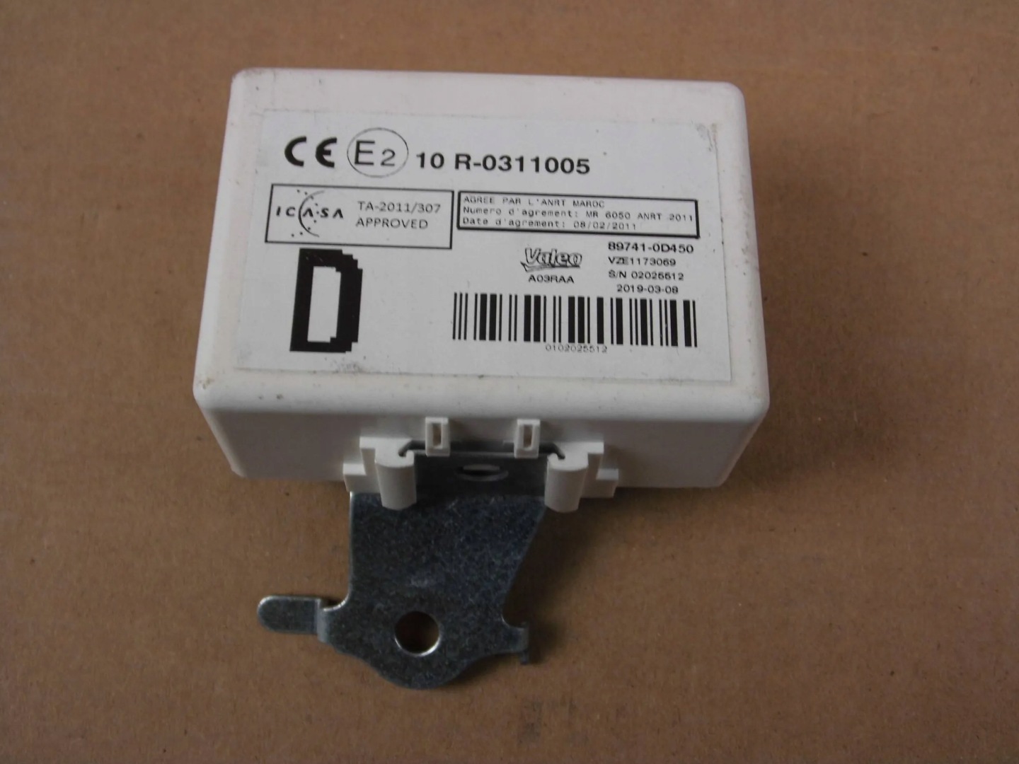 Toyota Yaris III module control unit of a lock central 89741-0D450
