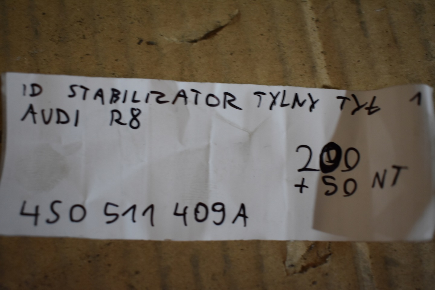 IDEALNY STABILIZATOR hátsó far AUDI R8 1 9