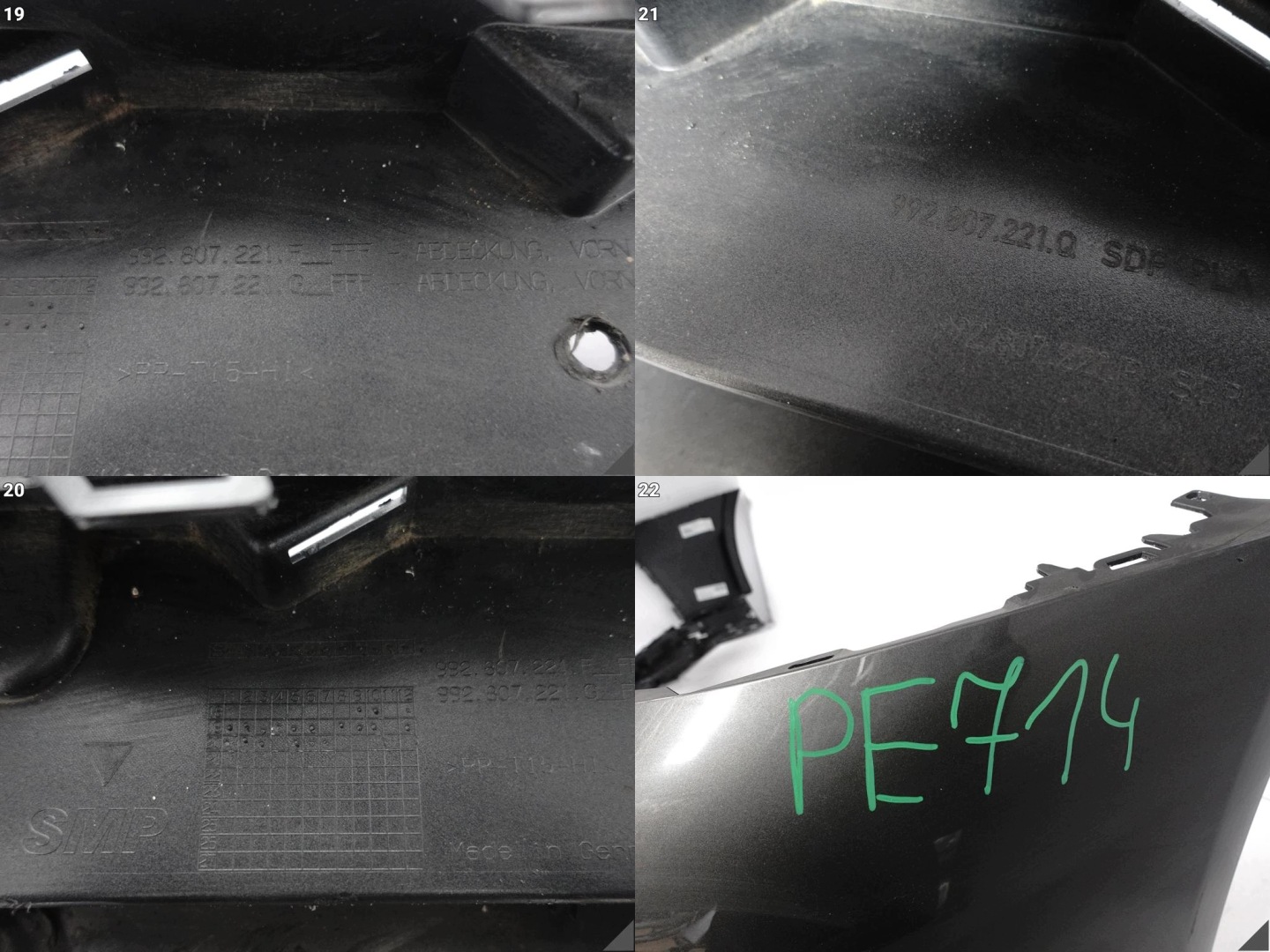PORSCHE 911 992 TURBO S 20- bumper BUMPER front ACHATGRAU