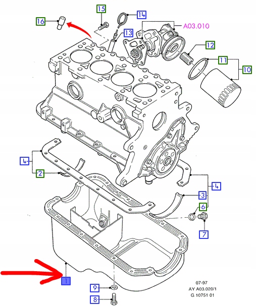 Ölwanne FORD 96BM6675DA FORD